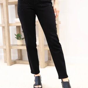 NWT 16W Judy Blue Black Rhinestone Jeans